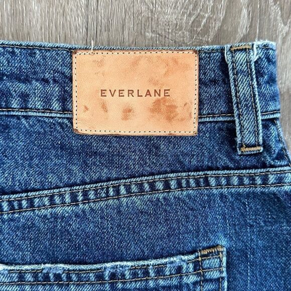 Everlane The Reconstructed Skirt Distressed Denim Mini Skirt Size 29 - Picture 8 of 8